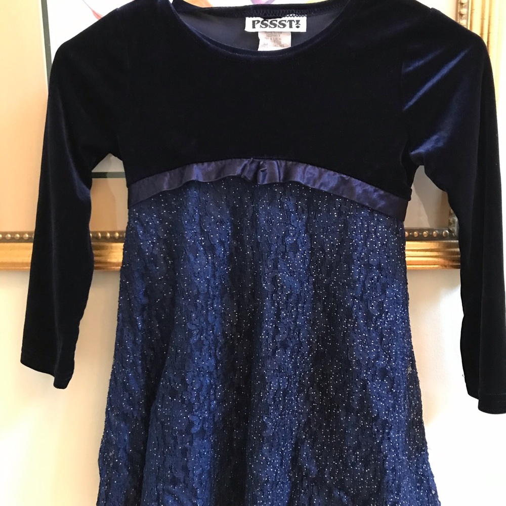Girls blue dress size 6 - Picture 2 of 6